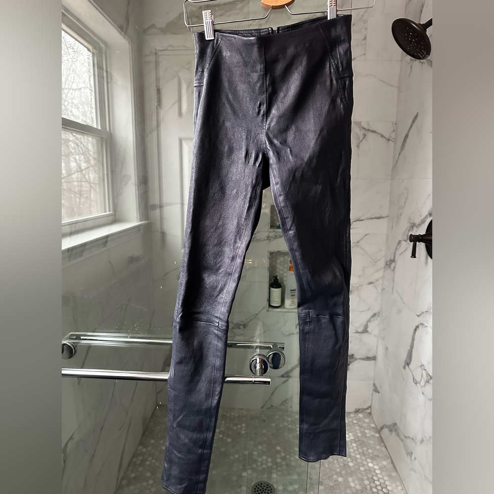 Veronica Beard Lamb Leather Pants